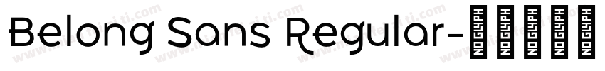 Belong Sans Regular字体转换